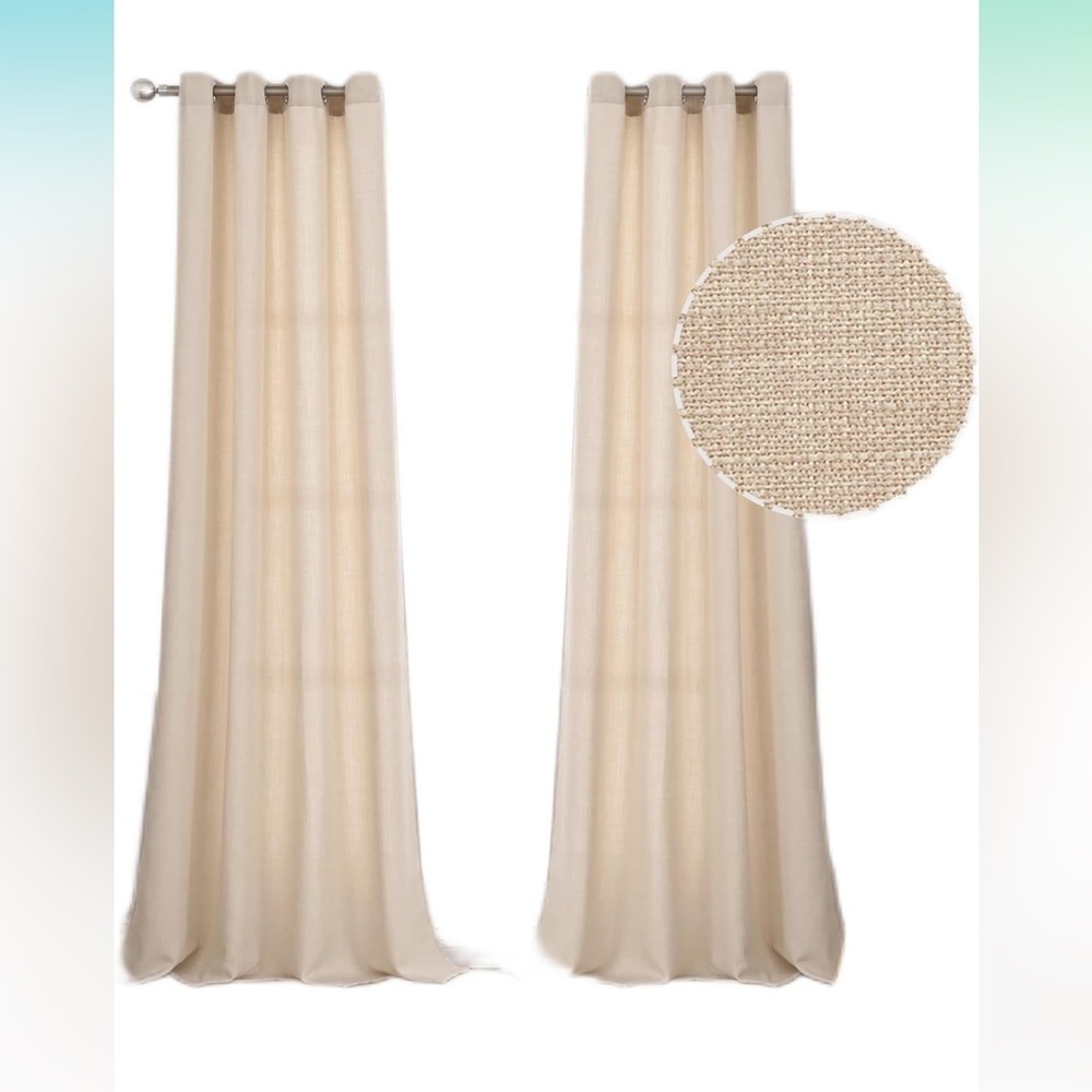 Shell color Panels with Grommet - 2 panels -  52x120.‎ NWT